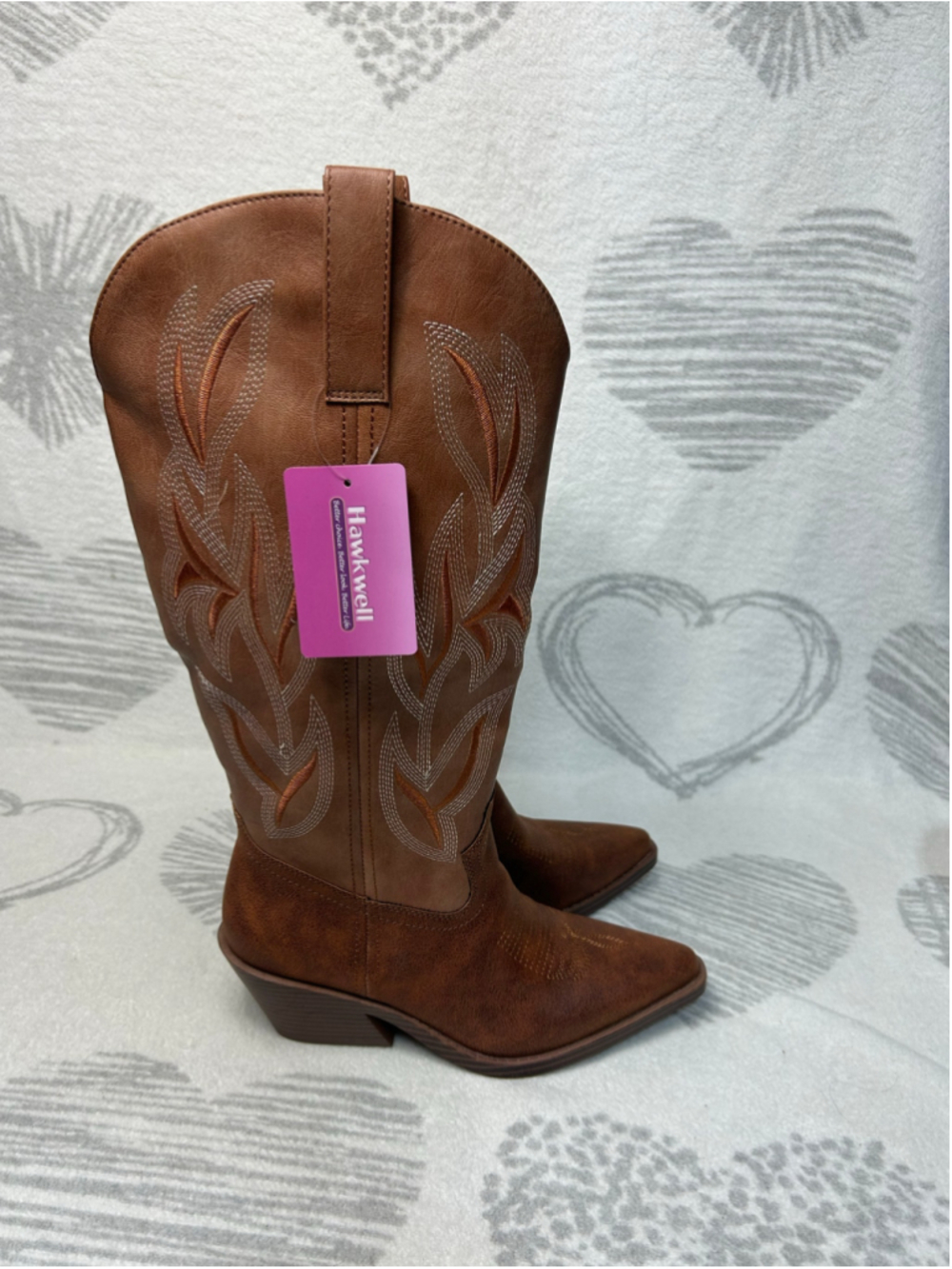 NEW versatile brown midi boots Sz 7.5